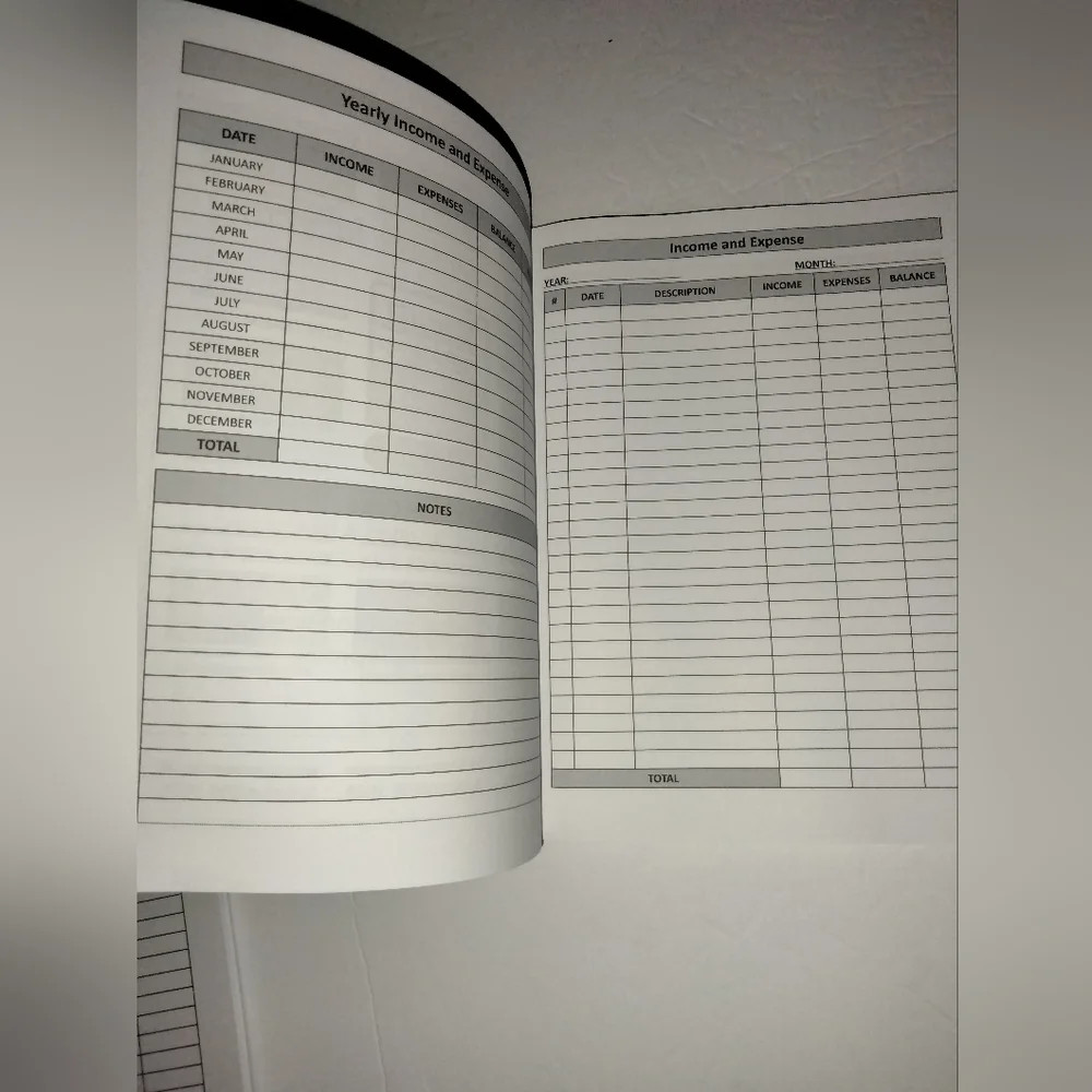 Simple Income & Expense Log Book - Blue (Lot of 2) NEW